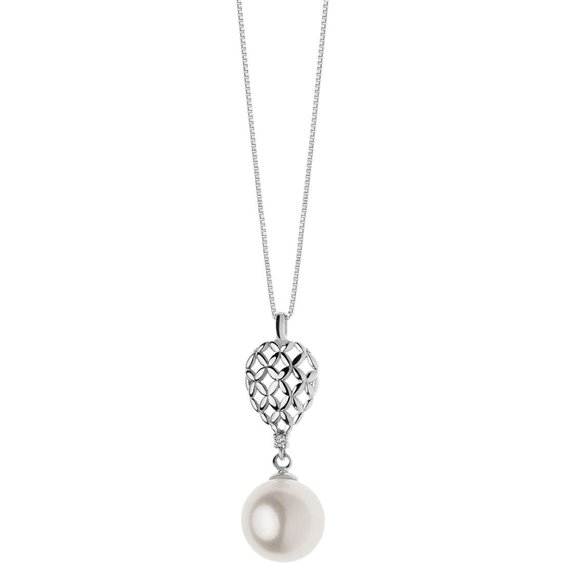 Collana Comete Donna Candore in Oro bianco Perla GLP492 - GLP492